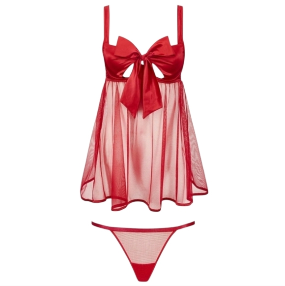 Adore Me Other - Adore Me Babydoll Lingerie Set - Women's Size XL Valentine's Day Outfit